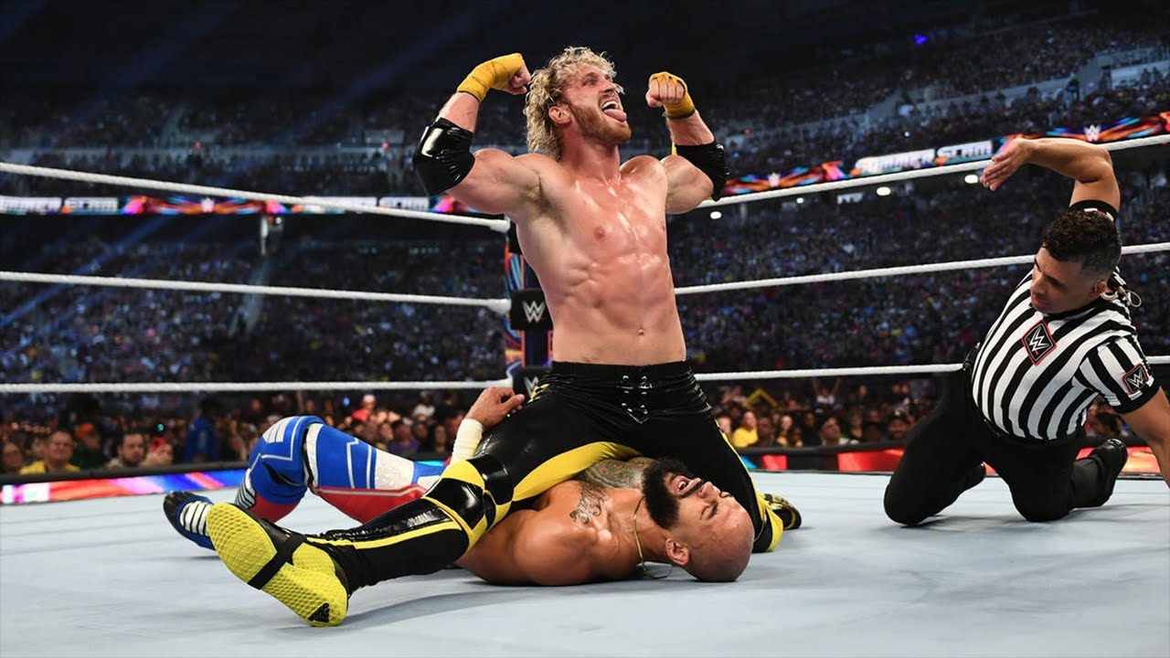 Logan Paul Beats Ricochet At WWE SummerSlam (Aug. 5, 2023) - YouTube