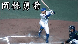 [中日] 岡林勇希 打撃フォーム (スローモーション付)