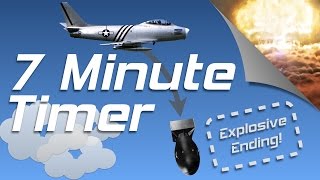 7 min exploding countdown timer with Jet Plane