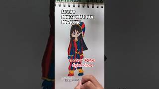 Belajar menggambar dan mewarnai karakter #digitalcircus #belajarmenggambar #drawing #colouring