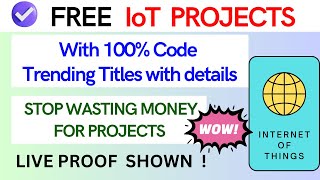 FREE IOT FINAL YEAR PROJECTS WITH CODE IN TAMIL ✅
