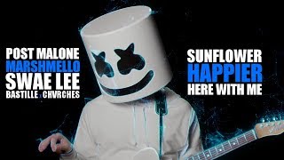 Marshmello x Chvrches x Bastille x Post Malone x Swae Lee - Sunflower is Happier Here With Me