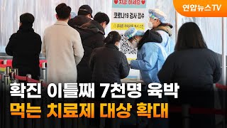 확진 이틀째 7천명 육박…먹는 치료제 대상 확대 / 연합뉴스TV (YonhapnewsTV)