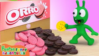 Pea Pea Takes Blackpink OREO Cookies Vending Machine - Pea Pea Funny Adventures