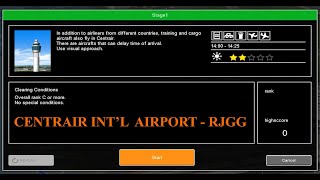 PC GAME PLAY ATC4 - CENTRAIR INT'L  AIRPORT - RJGG - EXTRA STAGE:1 (4K)