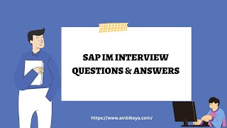 SAP IM (Investment Management) Interview Questions \u0026 Answers (2023) Best SAP Training || Ambikeya