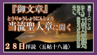 当流聖人章　御文章(5帖18通)２８日拝読　現代語訳付　浄土真宗の教え(法話)　浄土真宗本願寺派(西本願寺)