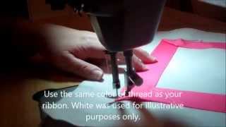 How to Miter Grosgrain Ribbon on a Pillow