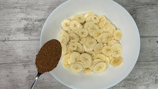 whisk the banana with coffee - easy recipe