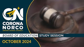 CNUSD Board of Education Study Session - October 15, 2024