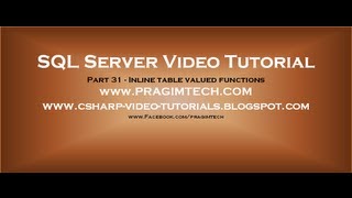 Inline table valued functions in sql server Part 31