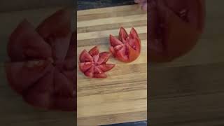 Tomato Flower Carving 🌺