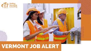 Vermont Job Alert | ETS Openings