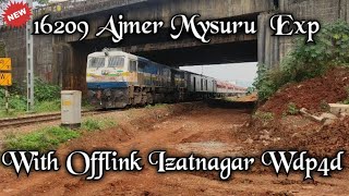 Offlink With 16209/Ajmer - Mysuru Express || Izatnagar Locomotive NER || IZN LOCOSHED||#railfanvy