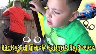 THIEF IN THE BACKYARD! POLICE CHASE WITH ROOKIE COP...