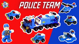 Lego Police, Police Set, Police Boat and other MINI VEHICLES /Tutorial SATISFYING Mini Blocks