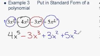 Ordering a polynomial in standard form