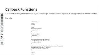 Callback Function in PHP