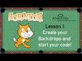 How to Build a game in Scratch - Lesson 1 Add Backdrops - Organize backdrops to a maze game- Scratch