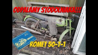 Romet 50T1 - odpalenie po wielu latach stania za stodołą