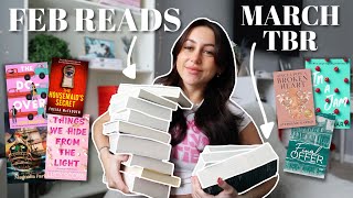 my february reading wrap-up + march tbr! 🌷📖🤍