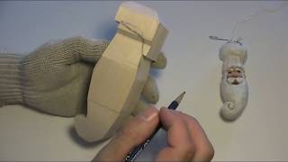 Carving a Santa Head Ornament prt1