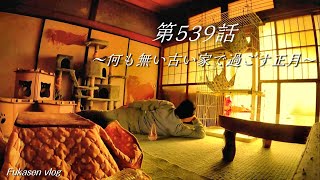 何も無い古い家の独り正月に、突然やって来たうれし涙さん【フカセン vlog 第539話】帰国したら、家族はもう天国に引っ越してた／ある男と猫のおんぼろ古民家ひとり田舎暮らしの日常ドラマ。群馬県邑楽町