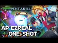 AP EZREAL MID ONE SHOT BUILD (18 KILLS + PENTA) - BUILD & RUNES - WILD RIFT GAMEPLAY