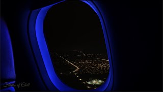DARK Lightning Storm plus City View Relaxing Brown Noise Flight Ambience | NO LOOP | Studying | Zen