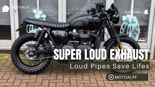 Custom Triumph T120 Bonneville Loud Exhaust - Revs/Noise 🎼