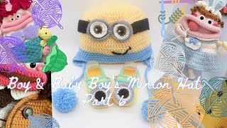 Crochet Boy & Baby Boy's Minion Hat Part 6/Bonnet Minion au Crochet pour Garçon et Bébé Garçon P6