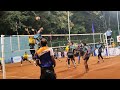 guru vs raki srm university vs mangalore 3rd set south zone inter university volleyball