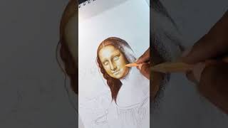 ✨Monalisa Painting Recreation ✨ || Realistic Colour Pencil Drawing #kirucals