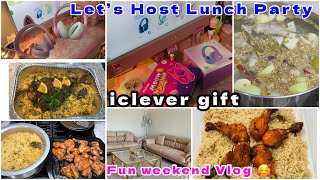 Gift,Family \u0026 Friend One Dish Party |My Kids Love iClever Headphone #chickentikka #raanroast #pulao