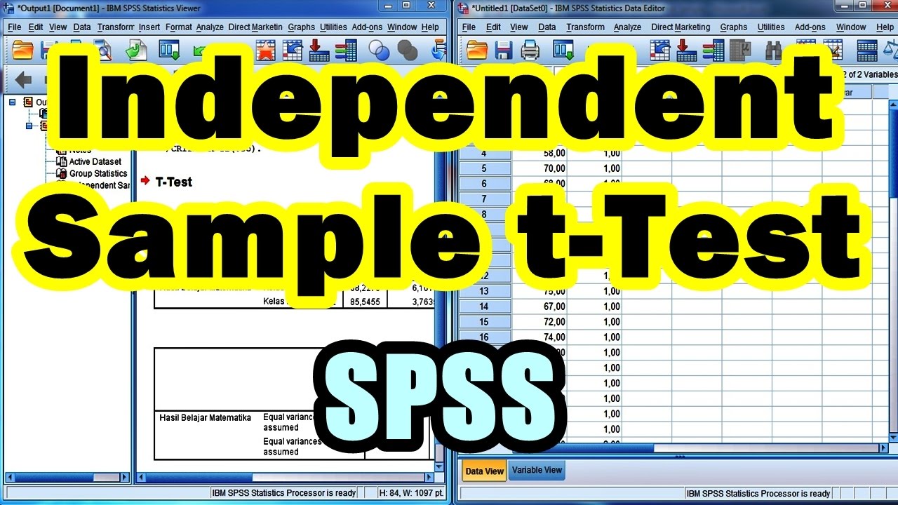 Cara Uji Beda Independent Sample T Test Dengan SPSS Lengkap - YouTube