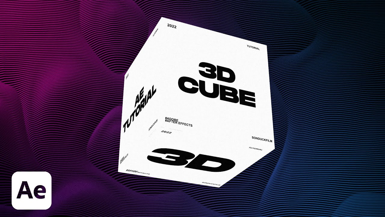 3d Cube Typography Animation In After Effects Tutorial Youtube