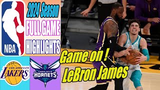 Los Angeles Lakers vs Charlotte Hornets [FULL GAME] QTR Mar 14, 2024 | NBA Highlights 2024
