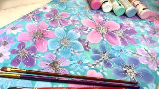 How to Paint Flowers / Relaxing Multicolor Fantasy