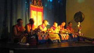 Shar Gaden monks doing prayer rituals in Füssen, Germany