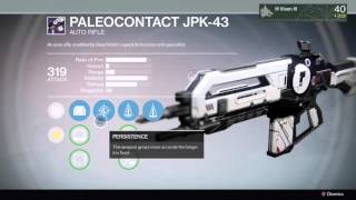 Destiny : PALEOCONTACT JPK-43 | GOD ROLLS!! | Low Key Version of Doctrine Passing!