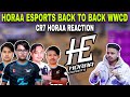 Horaa Esports Back to Back WWCD | Cr7 Horaa Reaction | Horaa Esports Tournament Highlights