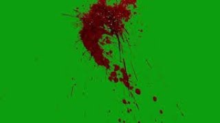 4k Green Screen Blood Hit