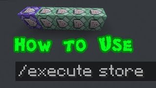 How to use /execute store | Minecraft: 1.13 Command Tutorial!