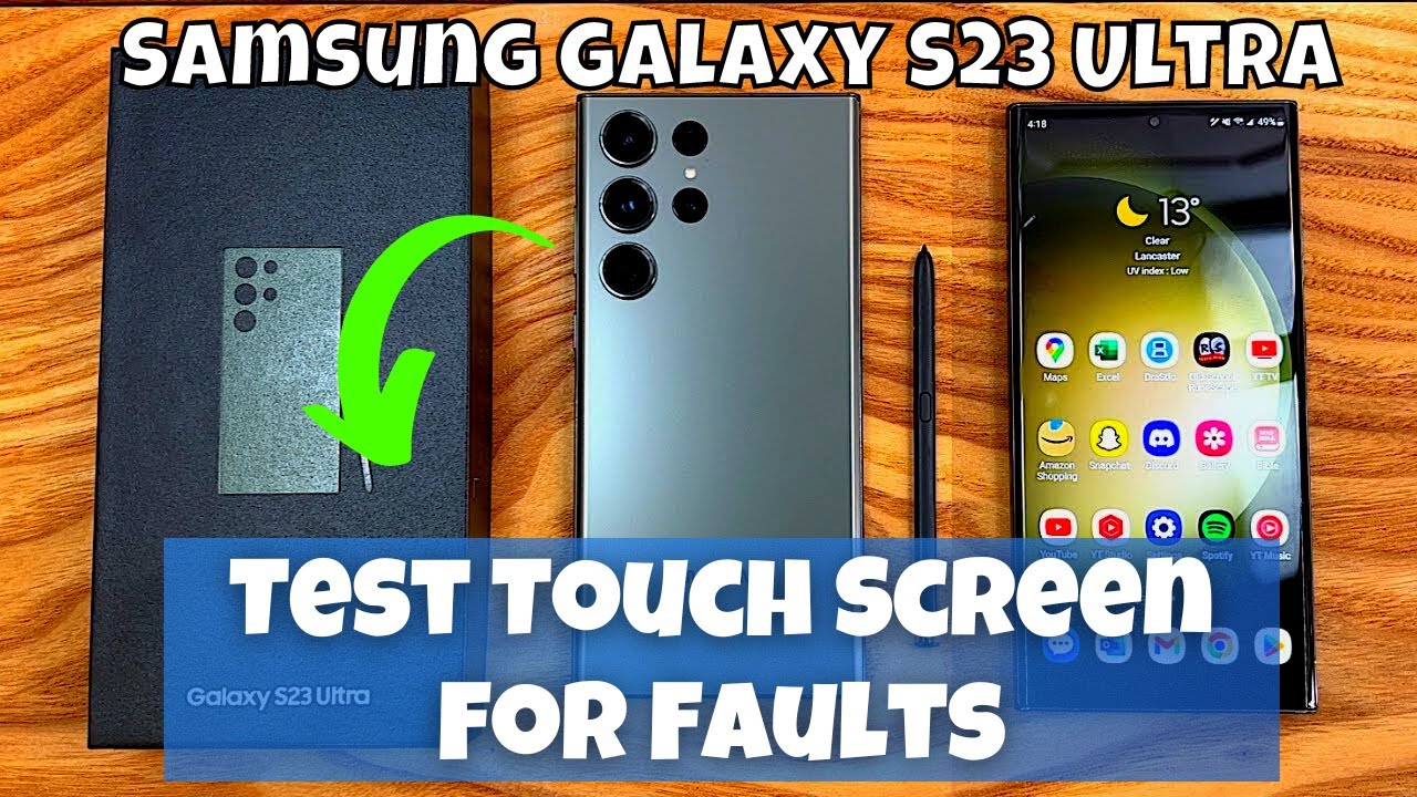 How To Test Touch Screen For Faults Samsung Galaxy S23 Ultra - YouTube