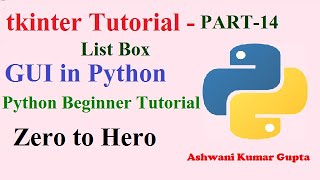 How to Create and use LIST Box widgets in Tkinter | Python beginners tutorial in Hindi | Urdu
