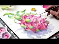 Paint Like a Puzzle 🍎🐉 The Watercolor Method That Stops Muddy Colors