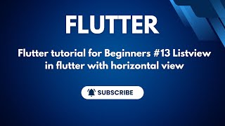 Flutter tutorial for Beginners #13 Listview in flutter with horizontal view