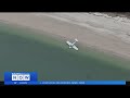 Small plane makes emergency landing on beach in Shoreham