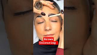 Brows colouring shorts tutorial #juliedesigner #microblading #eyebrowwaxing #microbladingeyebrows