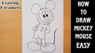 How to Draw Mickey Mouse Step by Step || Easy Drawing